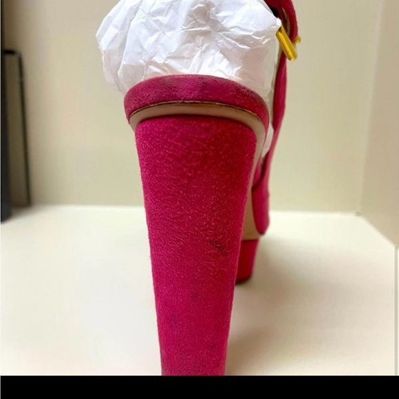 Prada pink suede platform heels - Picture 6 of 8